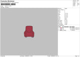 Sofa V1 Embroidery File 6 sizes