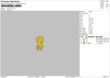 Sofa V2 Embroidery File 6 sizes