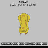 Sofa V2 Embroidery File 6 sizes