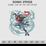 SONIC 270125 Embroidery File 6 size