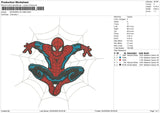 SPIDEMAN ON WEB4426 Embroidery File 6 sizes