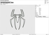SPIDER outline Embroidery File 4 sizes