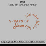 Josie Embroidery File 6 sizes