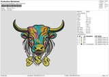 SSS Cow Embroidery File 6 size