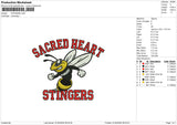 STINGERS Embroidery File 6 sizes