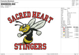 STINGERS Embroidery File 6 sizes