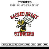 STINGERS Embroidery File 6 sizes