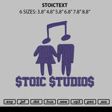 Stoictext Embroidery File 6 sizes