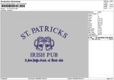 Patrickstext 02 Embroidery File 6 sizes