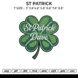 ST PATRICK Embroidery File 6 size