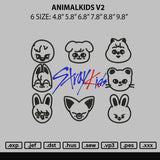 Animalkids V2 Embroidery File 6 sizes