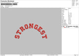 Strongest Embroidery File 6 sizes