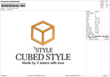 STYLE CUBED Embroidery File 6 size