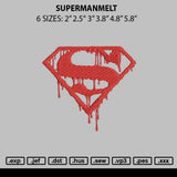 Superman Melt Embroidery File 6 sizes