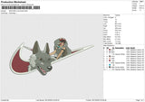 SWOOSH mononoke Embroidery File 6 size