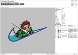 Swoosh Tanjiro Embroidery