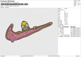 SWOSH DOUGNUT Simpson Embroidery File 6 sizes
