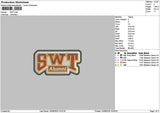 Swt Text Embroidery File 6 sizes