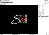 School Joseph Embroidery File 6 sizes