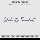 Celebrity facialist Embroidery