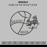 Senior 24 Embroidery File 6 sizes