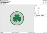 Shamrock Embroidery File 6 size