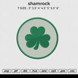 Shamrock Embroidery File 6 size
