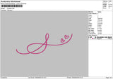 S Hearts Embroidery File 6 sizes