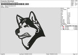 Husky App 1702 Embroidery File 6 sizes
