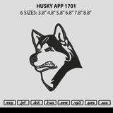 Husky App 1702 Embroidery File 6 sizes