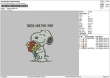 Snoopy Flowers 0402 Embroidery File 6 sizes
