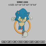 Sonic 2303 Embroidery File 6 sizes
