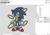 Sonic v3  Embroidery File 6 sizes