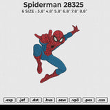 Spiderman 28325 Embroidery File 6 size