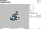 Stockton P Embroidery File 6 sizes