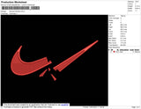 Nike Swoosh Broken Embroidery