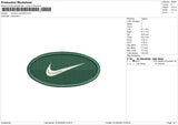Swoosh oval1326 Embroidery File 6 size