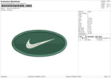 Swoosh oval1326 Embroidery File 6 size