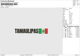 TAMAULIPAS Embroidery File 6 size