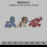 Tarzan2101 Embroidery File 6 sizes