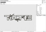 TATE Embroidery File 4 size