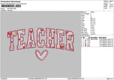 Teachertext 0802 Embroidery File 6 sizes