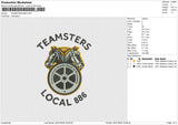 TEAMSTERS 886 Embroidery File 6 sizes