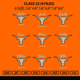 Class 23 Embroidery 9 Files