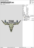 Texastext 2010 Embroidery File 6 sizes