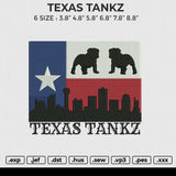 TEXAS TANKZ Embroidery File 6 size