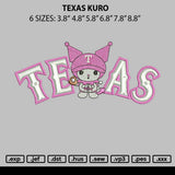 Texas Kuro Embroidery File 6 sizes