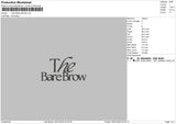 Baretext Embroidery File 6 sizes