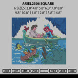 Ariel2306 Square Embroidery File 6 sizes