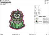 THINK27326 Embroidery File 6 sizes